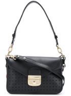 Longchamp Push Lock Shoulder Bag - Black