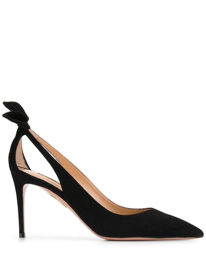 Aquazzura Deneuve Bow Detail Pumps - Black