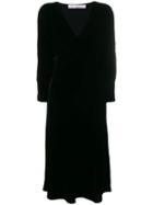 Iro V-neck Midi Dress - Black