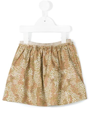 Gold Belgium - Floral Print Skirt - Kids - Polyester - 4 Yrs, Nude/neutrals