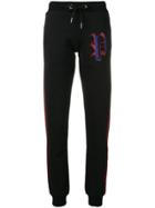 Philipp Plein Embellished Plein Trousers - Black