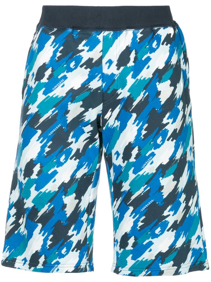 Loveless Printed Shorts - Blue