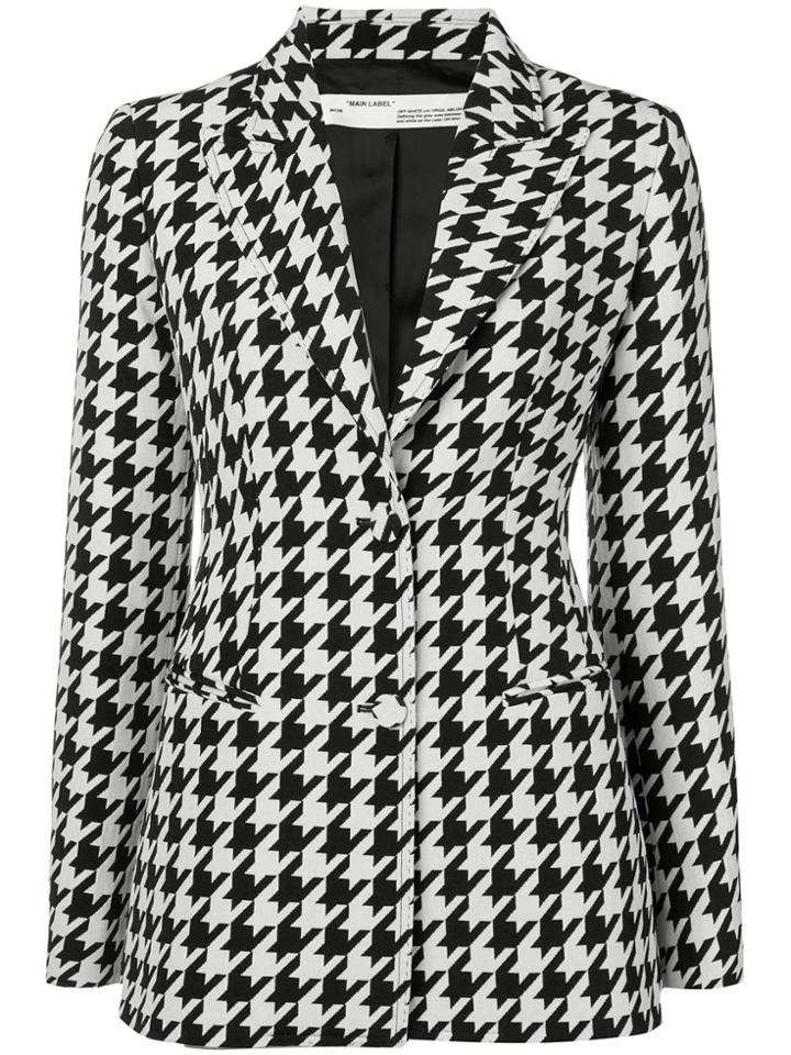 Off-white Checked Blazer - Black