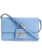 Dolce & Gabbana Rosalia Crossbody Bag, Women's, Blue, Calf Leather