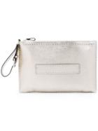 Red Valentino - Studded Metallic (grey) Clutch - Women - Sheep Skin/shearling/metal (other) - One Size, Sheep Skin/shearling/metal (other)