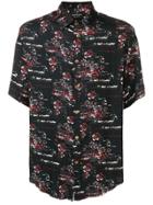 Mauna Kea Floral Print Shirt - Black