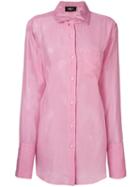 Yang Li Back Tie Shirt, Women's, Size: 38, Pink/purple, Cotton/silk
