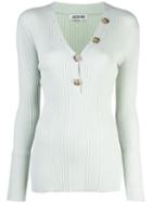 Jason Wu Button Front Knitted Top - Green
