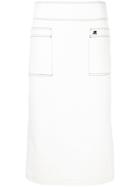 Courrèges Fitted Pocket Skirt - White