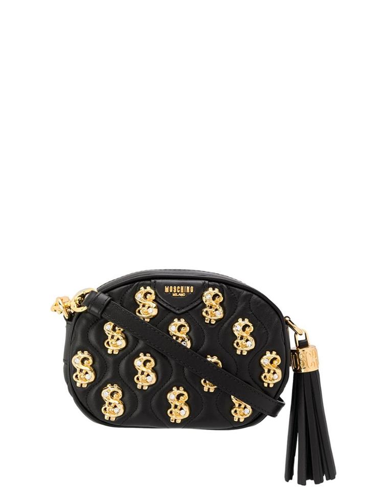 Moschino Dollar Sign Crossbody Bag - Black