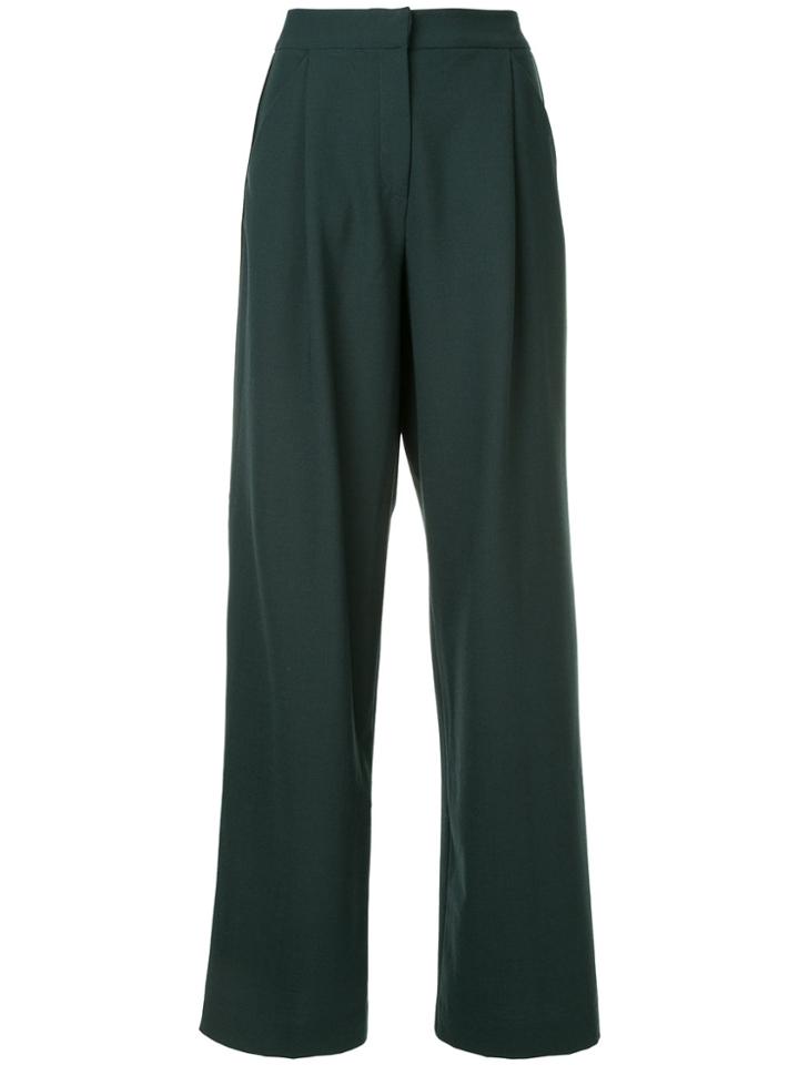 Dion Lee High Waist Flared Trousers - Green