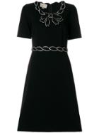 Gucci Crystal Trim Dress - Black