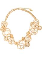 Eshvi Astro Necklace, Women's, Metallic, Gold Plated Brass