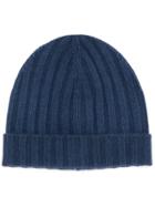 La Fileria For D'aniello Ribbed Knit Beanie - Blue