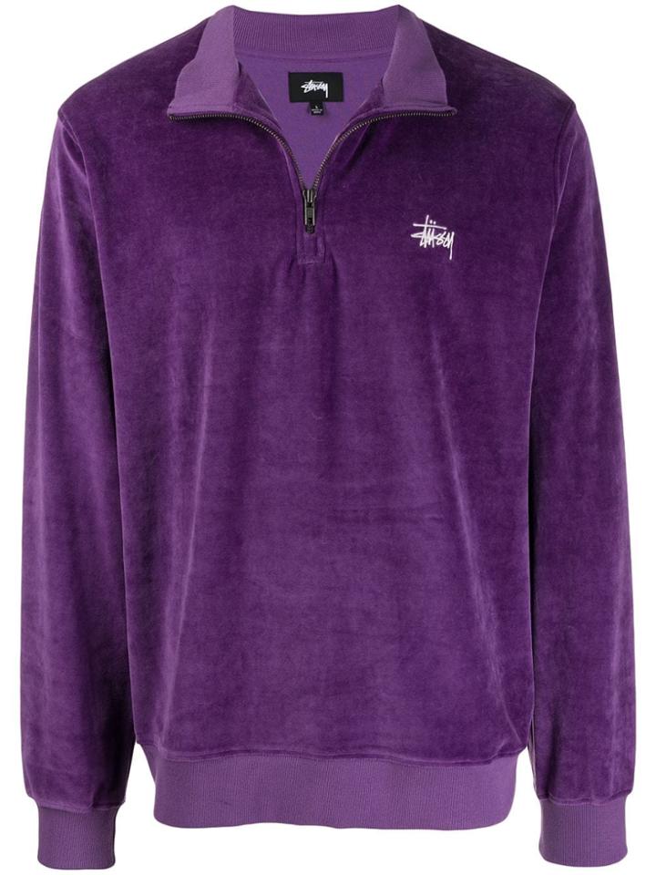 Stussy Velour Top - Purple