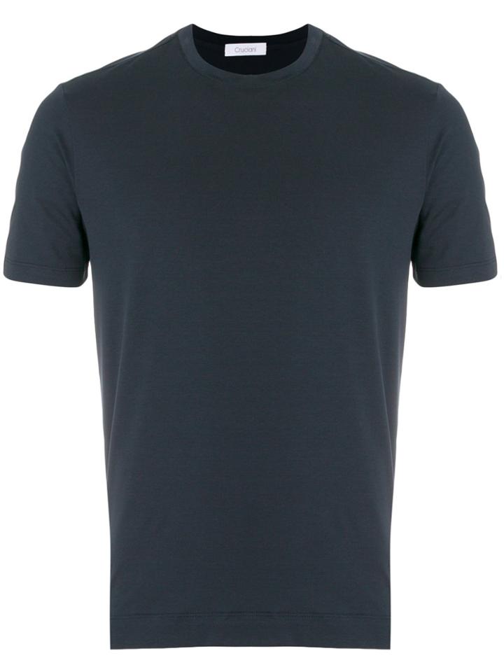 Cruciani Stretch Crew Neck T-shirt - Blue