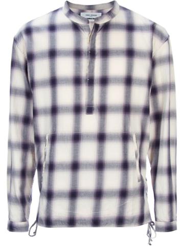 Ones Stroke Checked Pattern Mandarin Neck Shirt