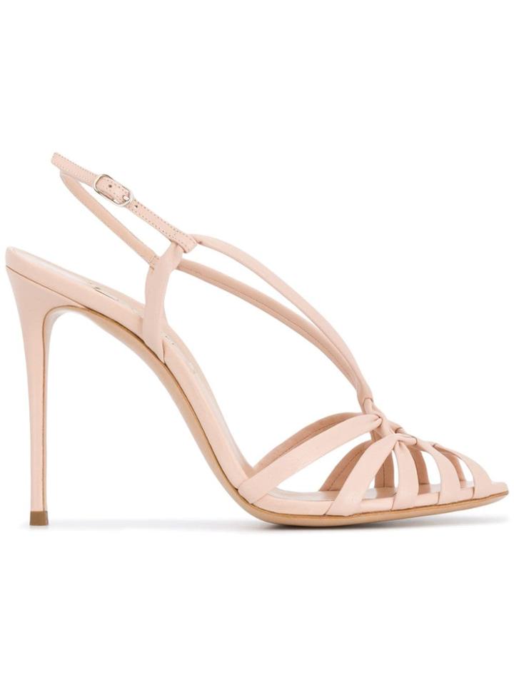 Casadei Interwoven Strap Sandals - Neutrals
