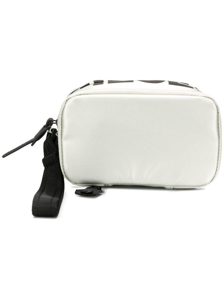 Diesel Logo Clutch Bag - Silver