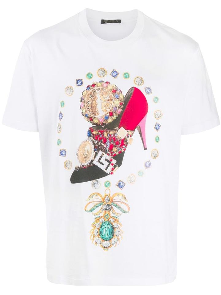 Versace Jewel Graphic Print T-shirt - White
