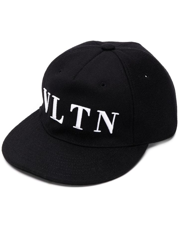 Valentino Vltn Logo Baseball Cap - Black