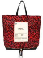 No21 Leopard Print Tote Bag - Red