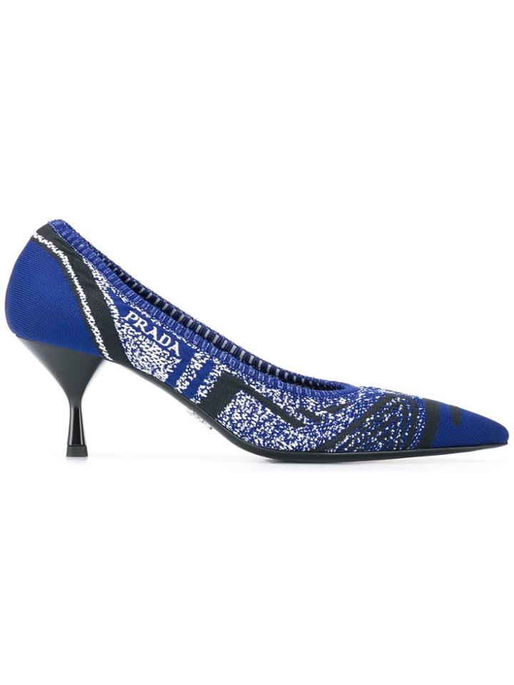 Prada Stretch-tech Pumps - Blue