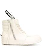 Rick Owens Geobasket Hi-top Sneakers, Men's, Size: 39, White, Leather/rubber