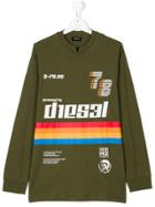 Diesel Kids Powered By Diesel Print Top - Green
