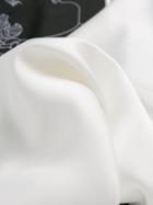 Cédric Charlier Asymmetric Embroidered Skirt - White