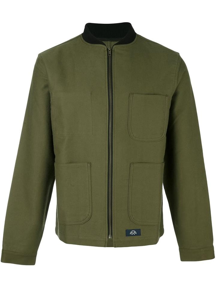 Bleu De Paname Zipped Jacket, Men's, Size: Medium, Green, Cotton