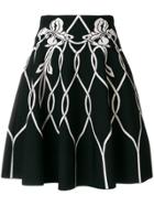 Alexander Mcqueen High Waisted Knitted Skirt - Black