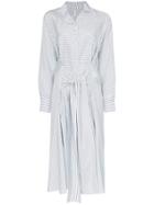 Loewe Striped Belted Shirtdress - White