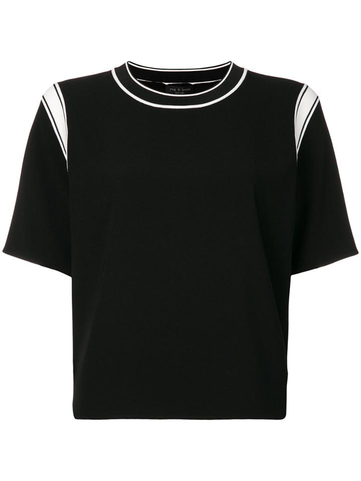 Rag & Bone Contrast Strap T-shirt - Black