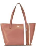 Hogan - Stripe Tote Bag - Women - Leather - One Size, Women's, Brown, Leather