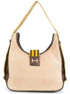 Hermès Vintage Logo Buckle Canvas Bag, Women's, Nude/neutrals