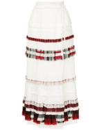 3.1 Phillip Lim Contrast Pleated Midi Skirt - White