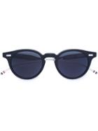 Thom Browne Foldable Round Frame Sunglasses, Men's, Grey, Acetate/metal