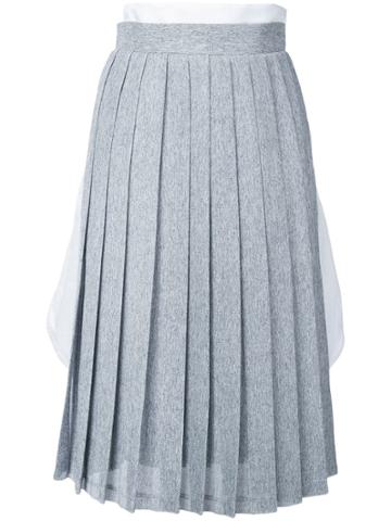 Steven Tai Tucked In Shirt Pleated Skirt - Unavailable