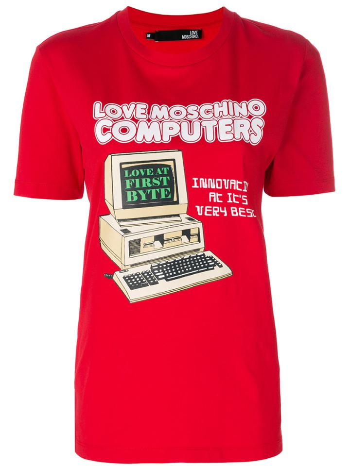 Love Moschino Love At First Byte T-shirt - Black