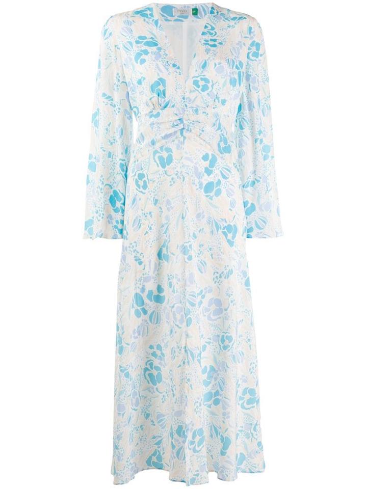 Rixo Floral-print Midi Dress - Blue