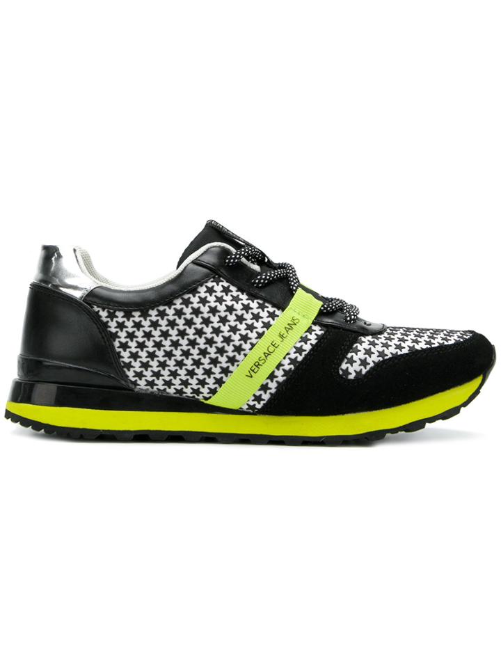 Versace Jeans Star Print Sneakers - Black