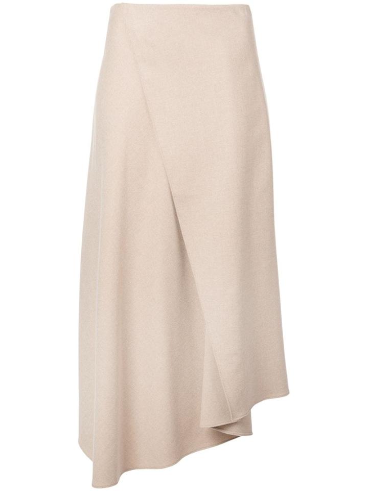 Vince Asymmetric Draped Skirt - Brown