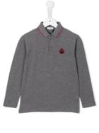 Dolce & Gabbana Kids Embroidered Crown Polo Shirt, Boy's, Size: 12 Yrs, Grey