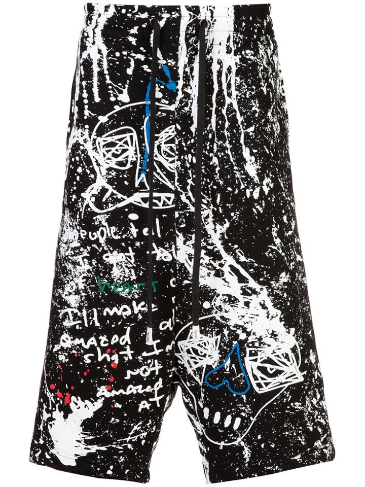 Haculla Paint Canvas Shorts - Black