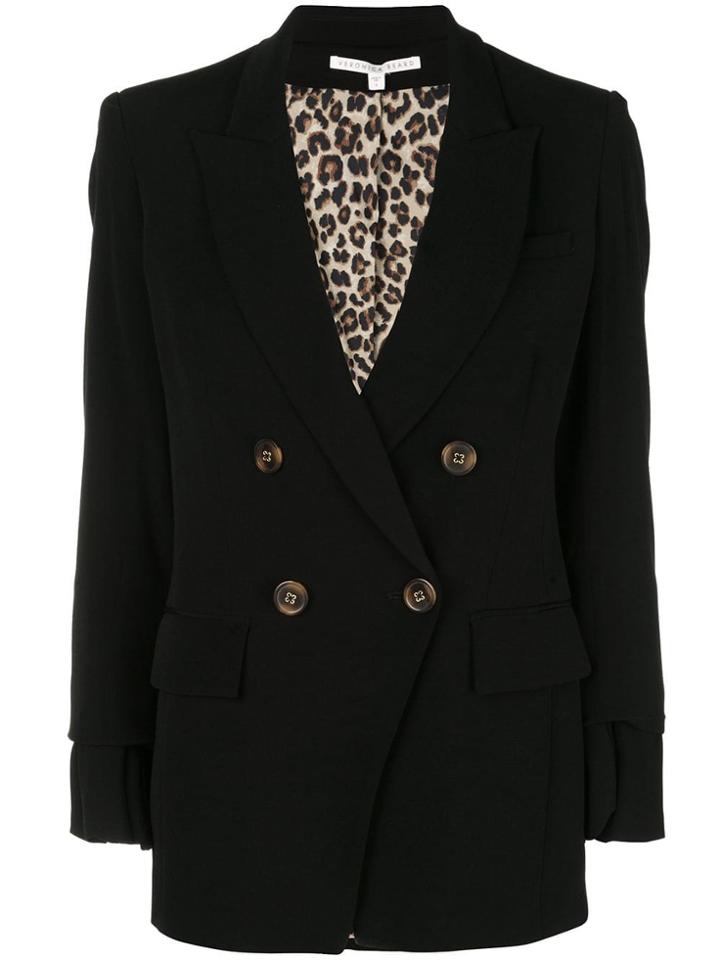 Veronica Beard Frilled Cuff Blazer - Black