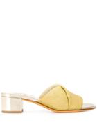 Maryam Nassir Zadeh Metallic Heeled Sandals - Gold