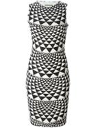 Fausto Puglisi Geometric Print Fitted Dress