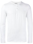 Majestic Filatures Henley T-shirt, Men's, Size: Medium, White, Cotton/spandex/elastane