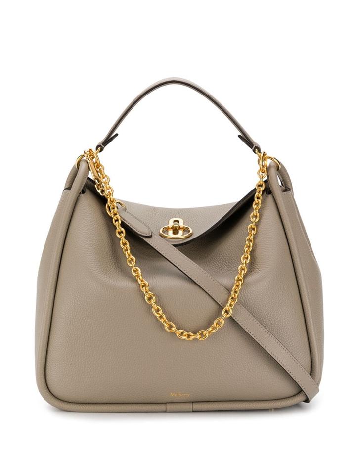 Mulberry Leighton Small Classic Grain - Grey